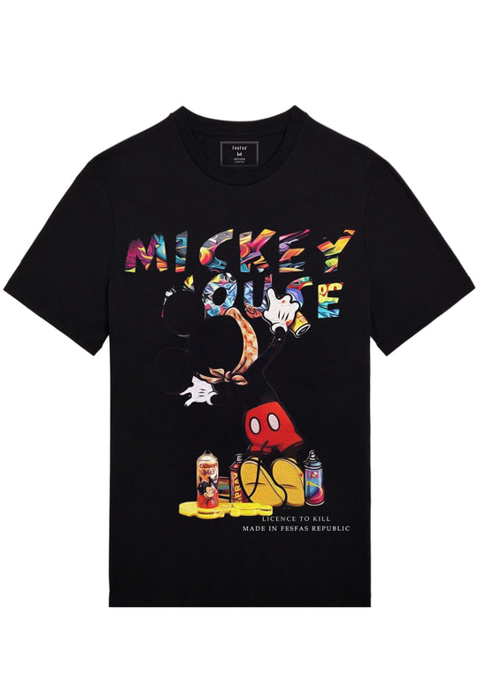 FesFas Mickey-print T-shirt | Black | Men