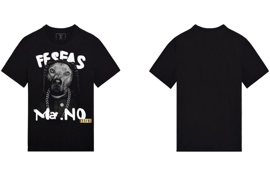 FesFas Dog-print T-shirt | Black | Men