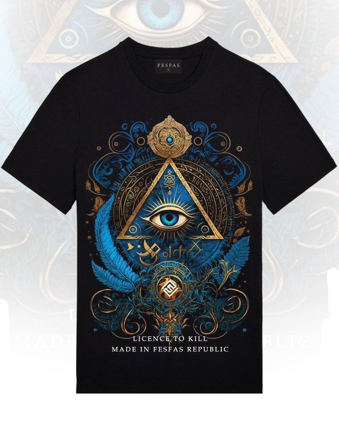FesFas Eye-print T-shirt | Black | Men