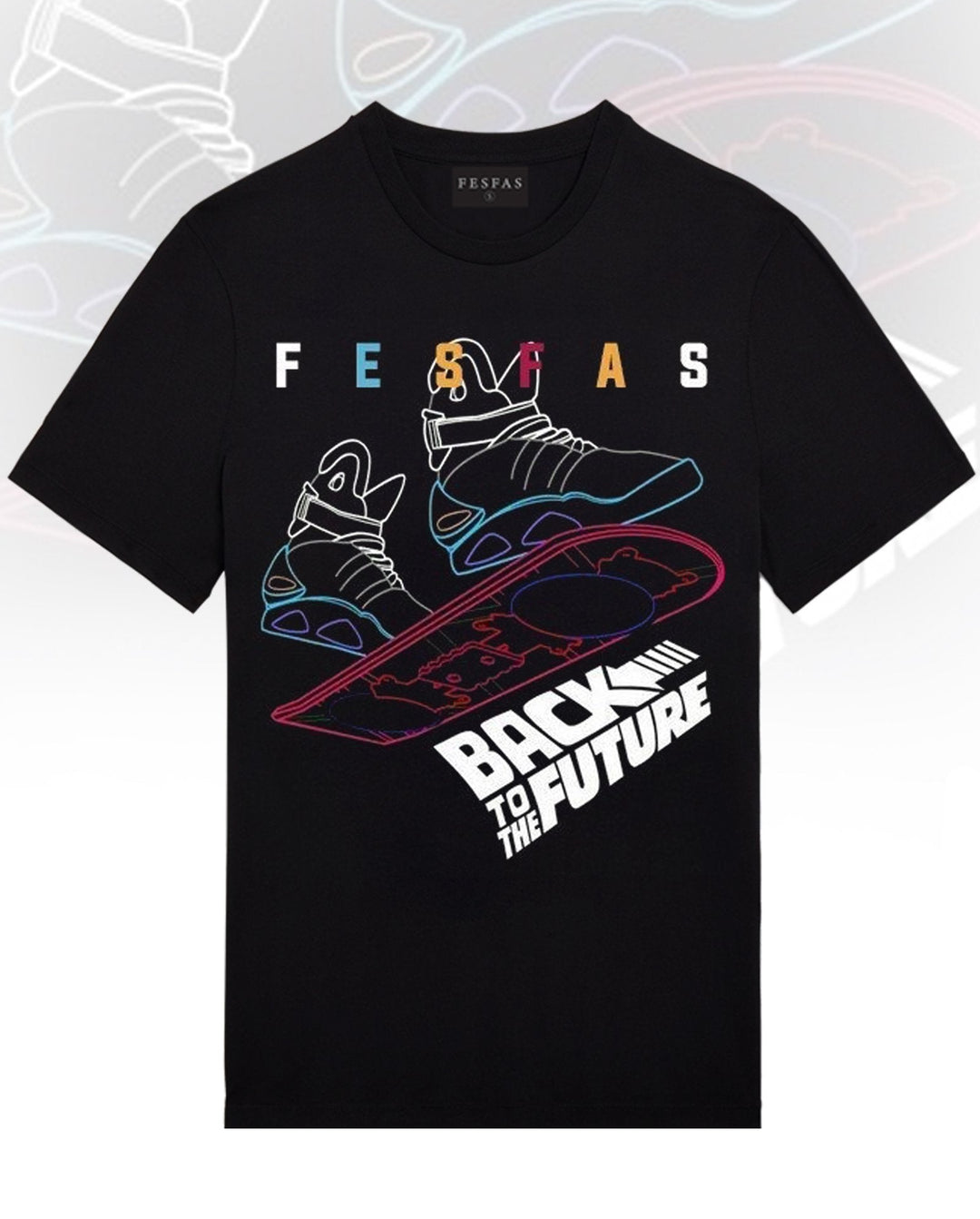 FesFas Shoes-print T-shirt | Black | Men