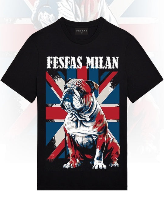 FesFas Bulldog-print T-shirt | Black | Men