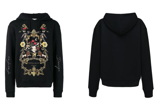 FesFas Glorious Deur-print Hoodie | Black | Men
