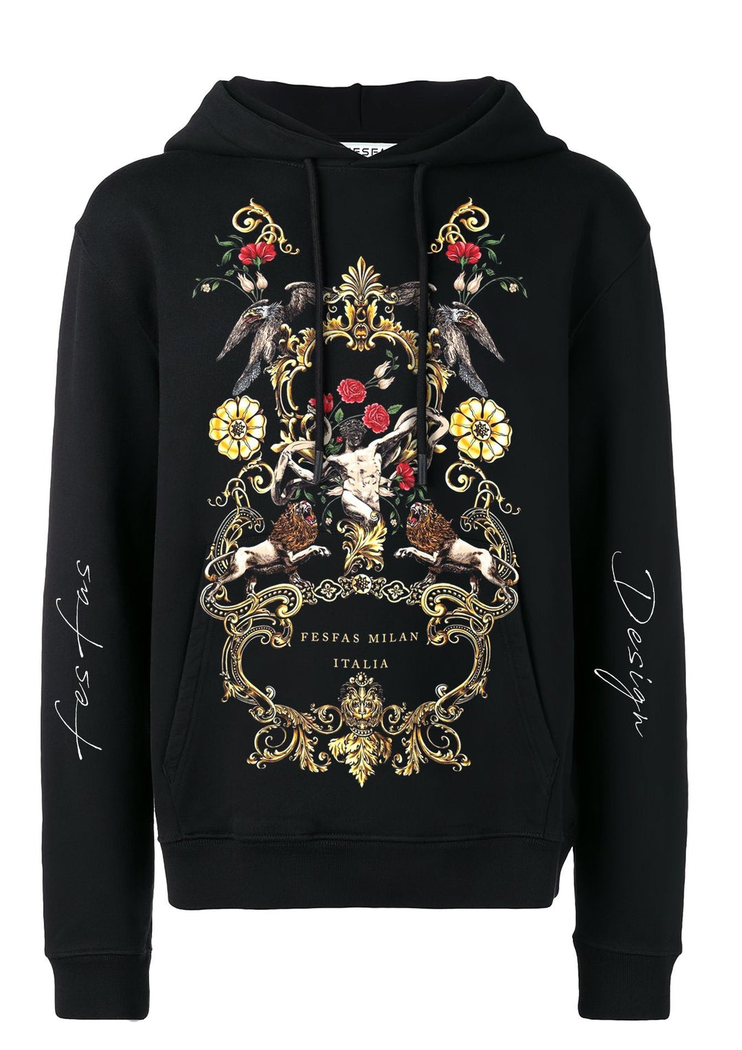 FesFas Glorious Deur-print Hoodie | Black | Men