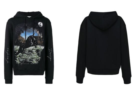 FesFas Heather Garden-print Hoodie | Black | Men
