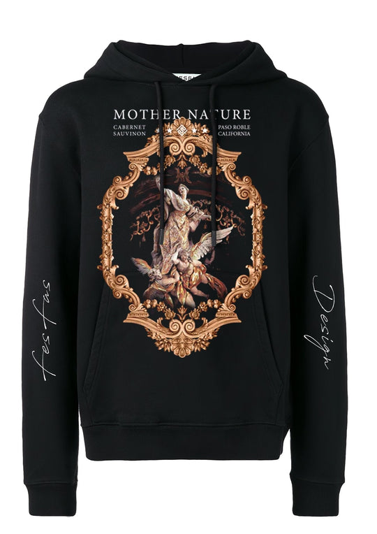 FesFas Mother Nature-print Hoodie | Black | Men