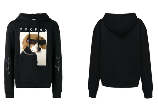 FesFas Dog selfie-print Hoodie | Black | Men