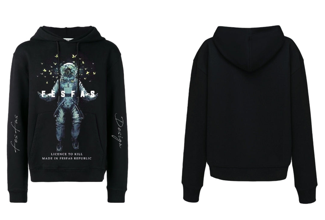 FesFas Astronaut-print Hoodie | Black | Men