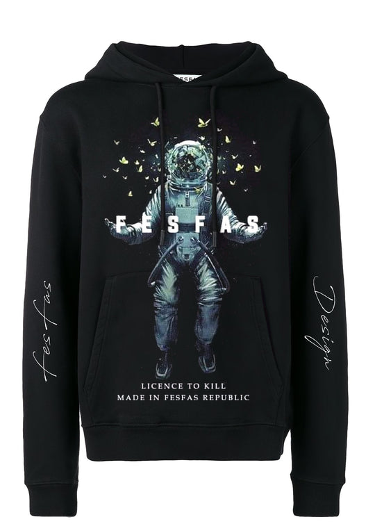 FesFas Astronaut-print Hoodie | Black | Men