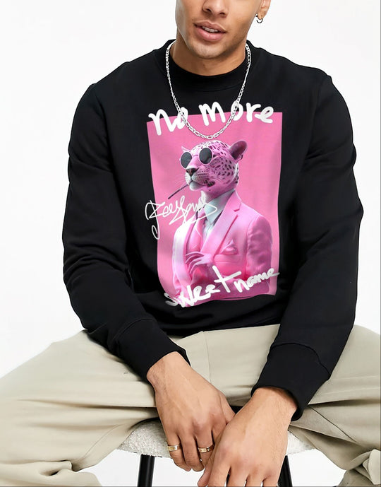 FesFas Panther-print Sweatshirt Set | Black | Men