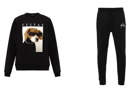 FesFas Dog-print Sweatshirt | Black | Men