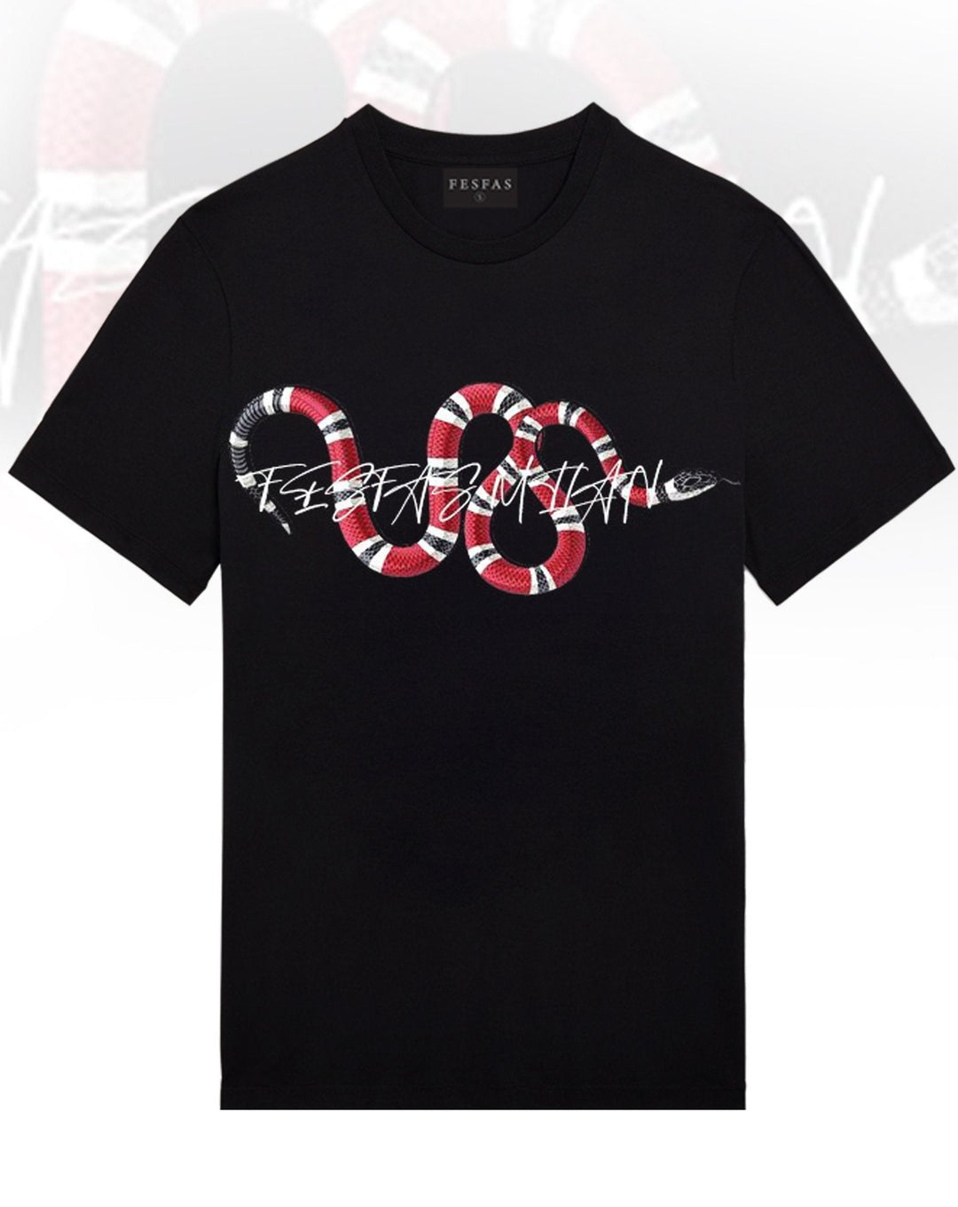 FesFas Snake-print T-shirt | Black | Men