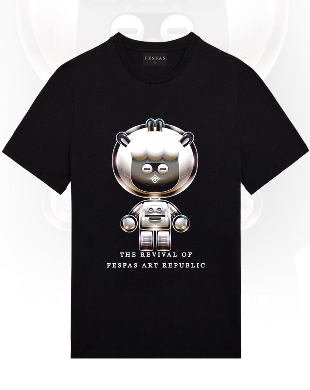FesFas Sheep-print T-shirt | Black | Men