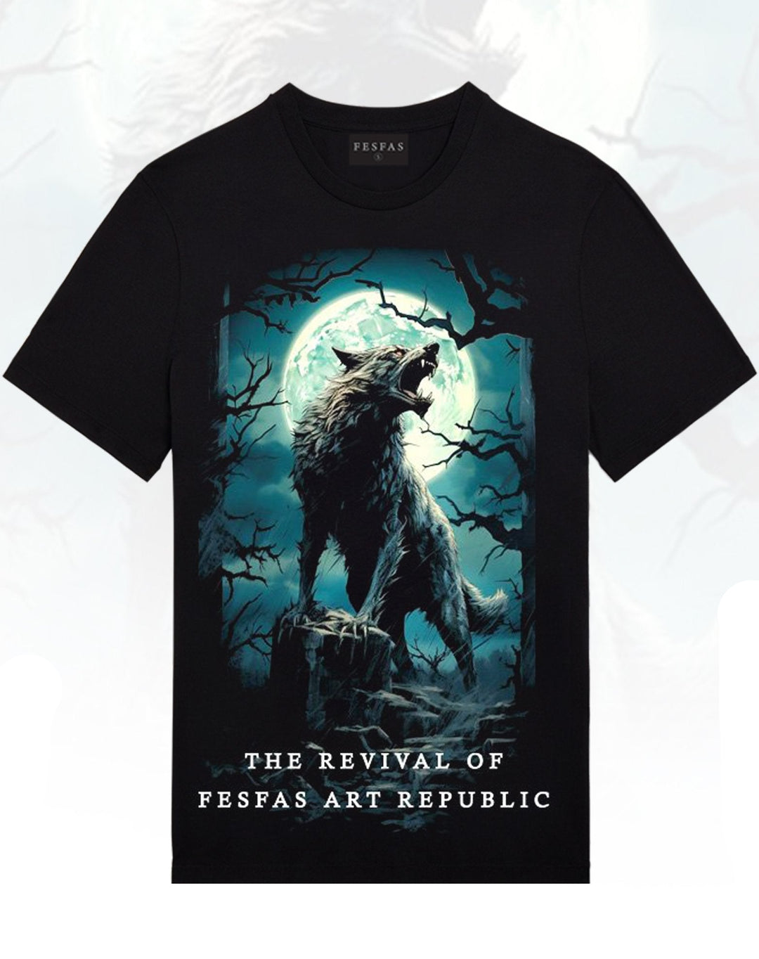 FesFas Wolf-print T-shirt | Black | Men