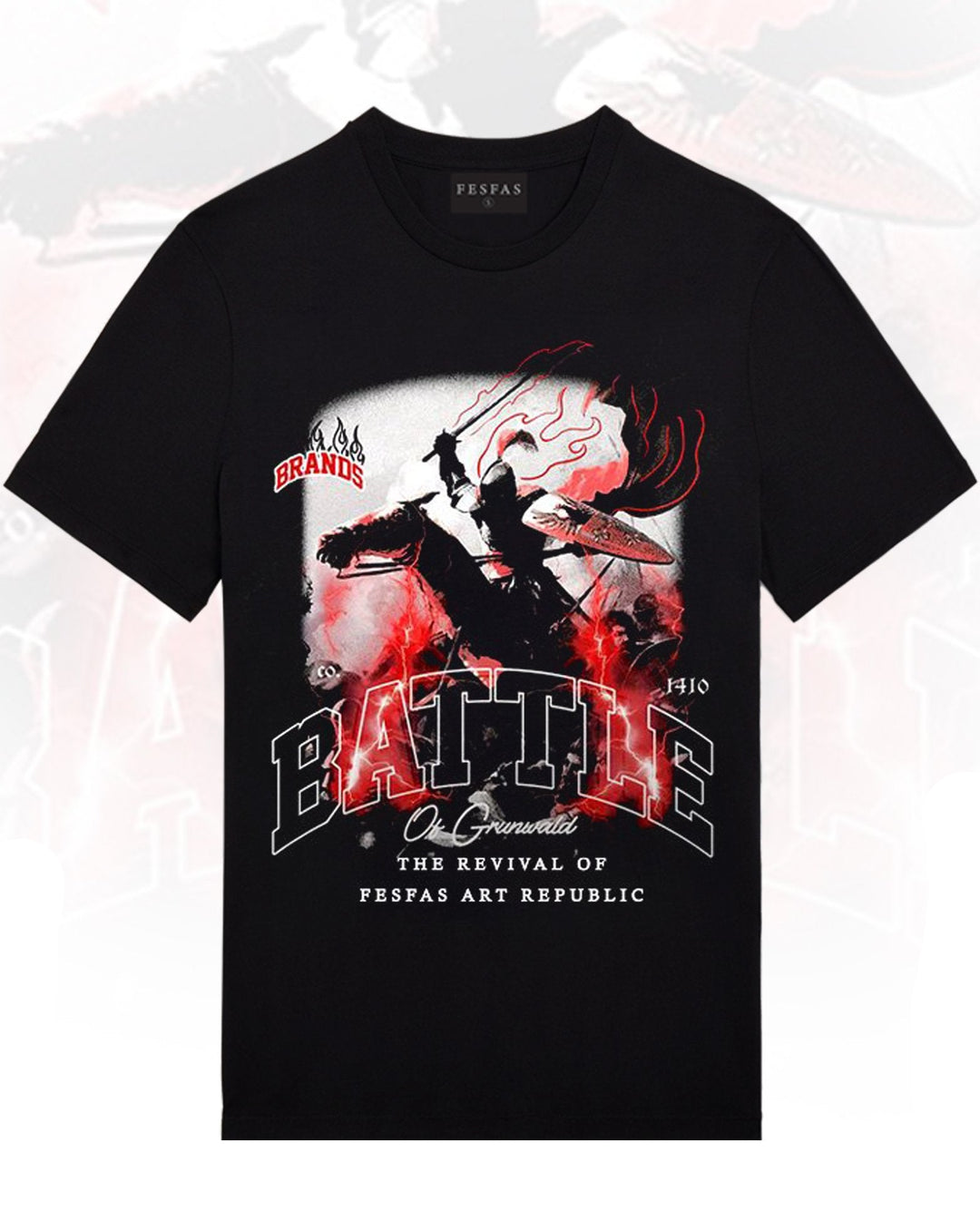 FesFas Battle-print T-shirt | Black | Men