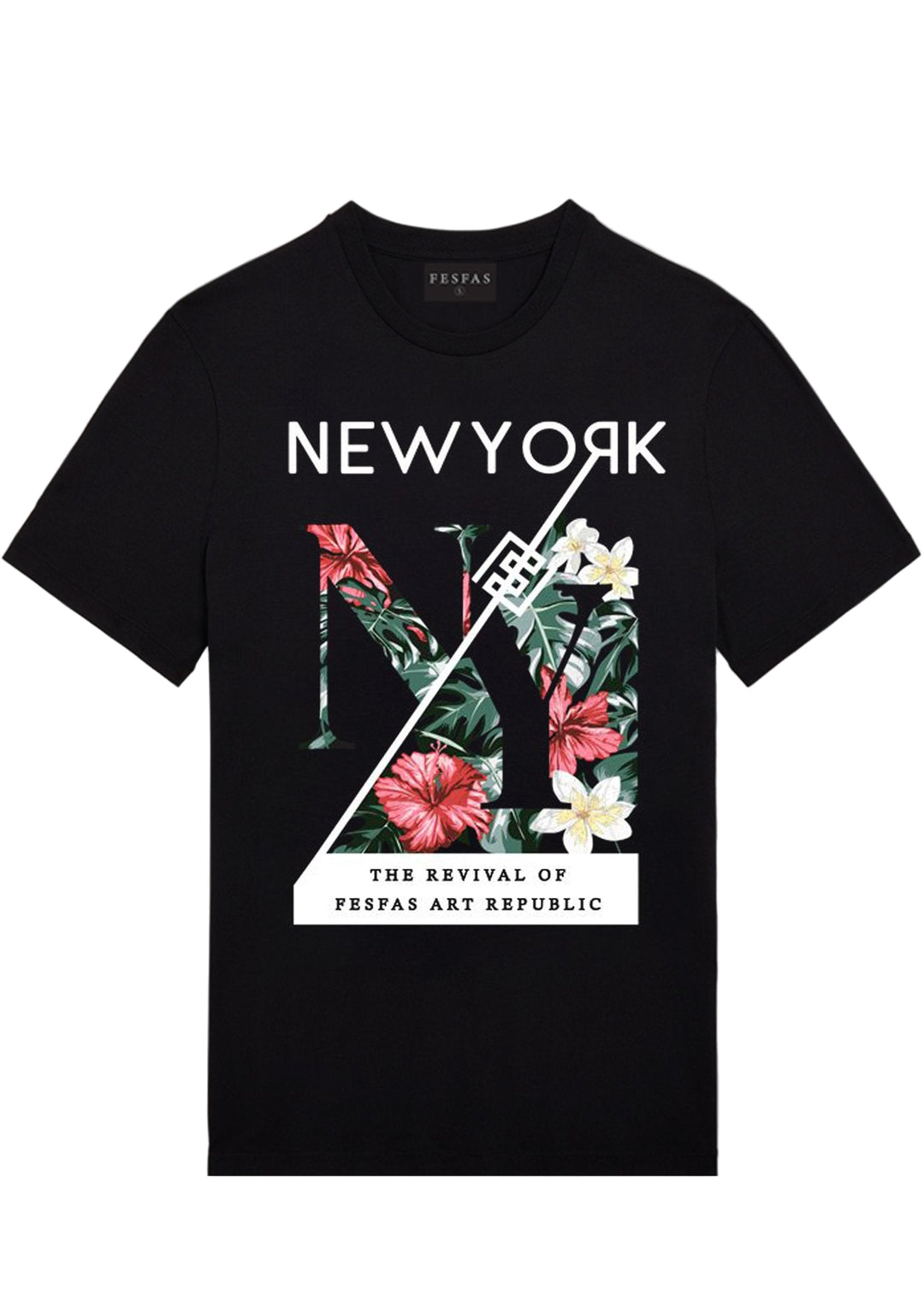 FesFas Floral-print T-shirt | Black | Men