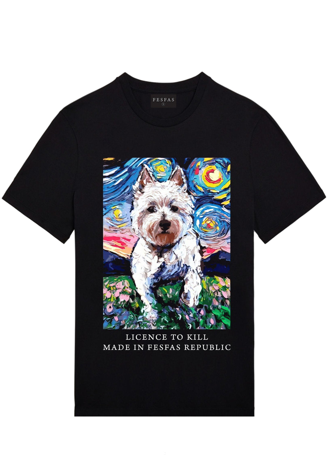 FesFas Dog-print T-shirt | Black | Men