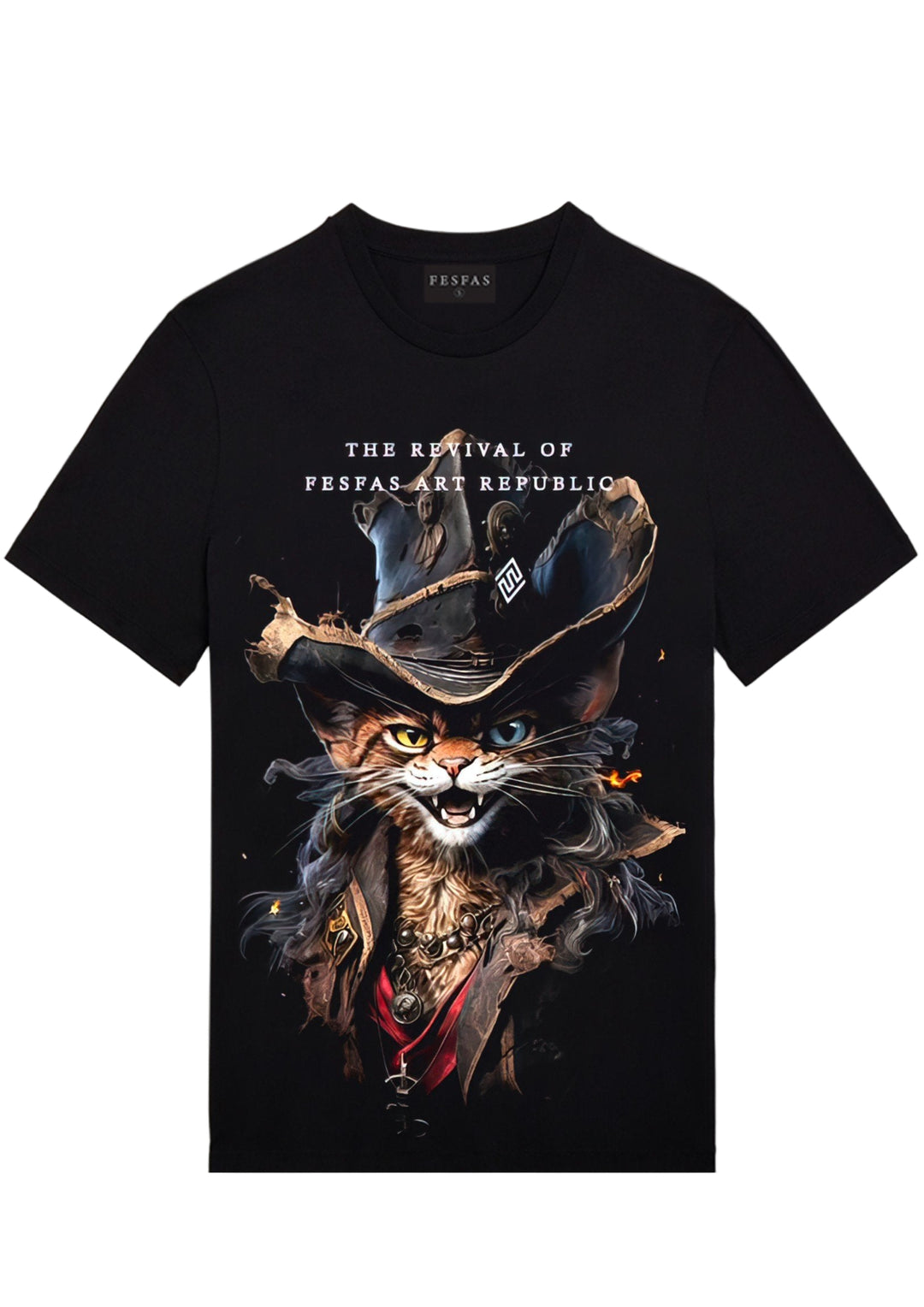 FesFas master cat-print T-shirt | Black | Men