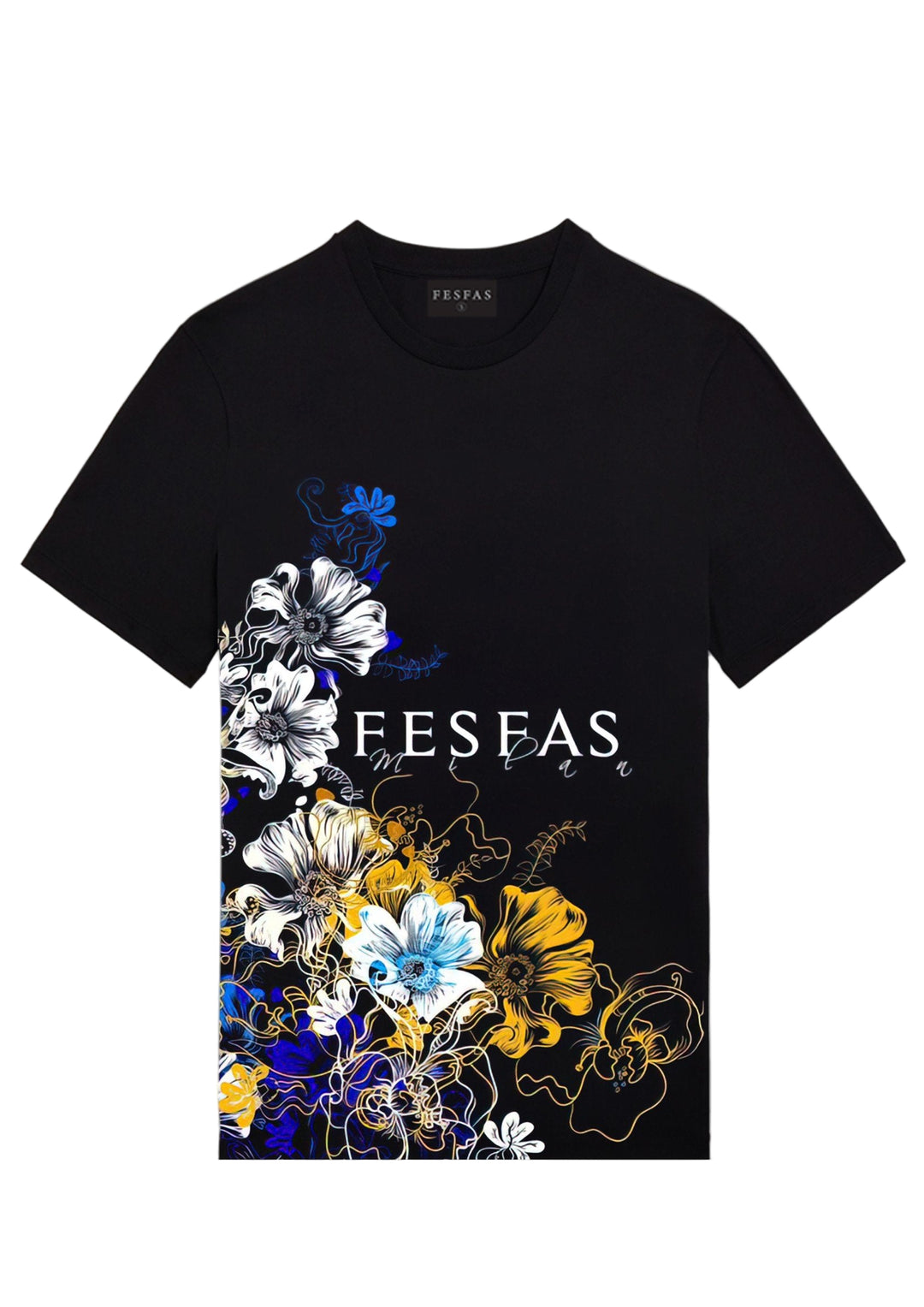 FesFas flowers-print T-shirt | Black | Men