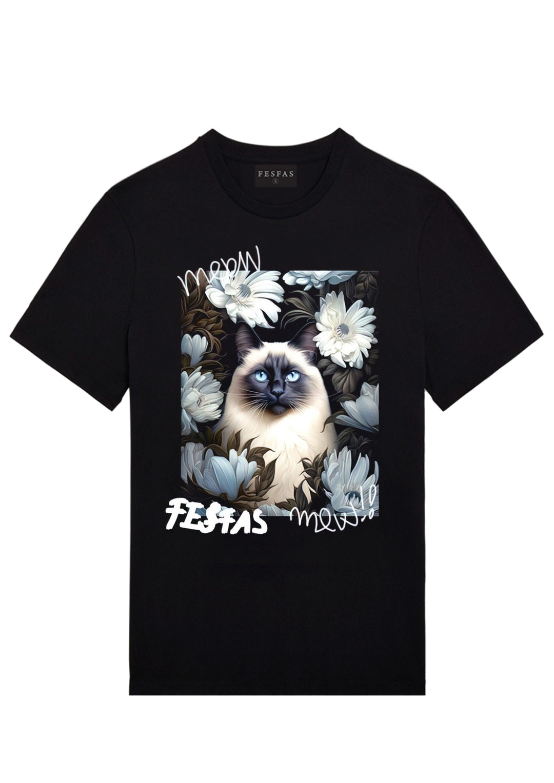 FesFas cat-print T-shirt | Black | Men