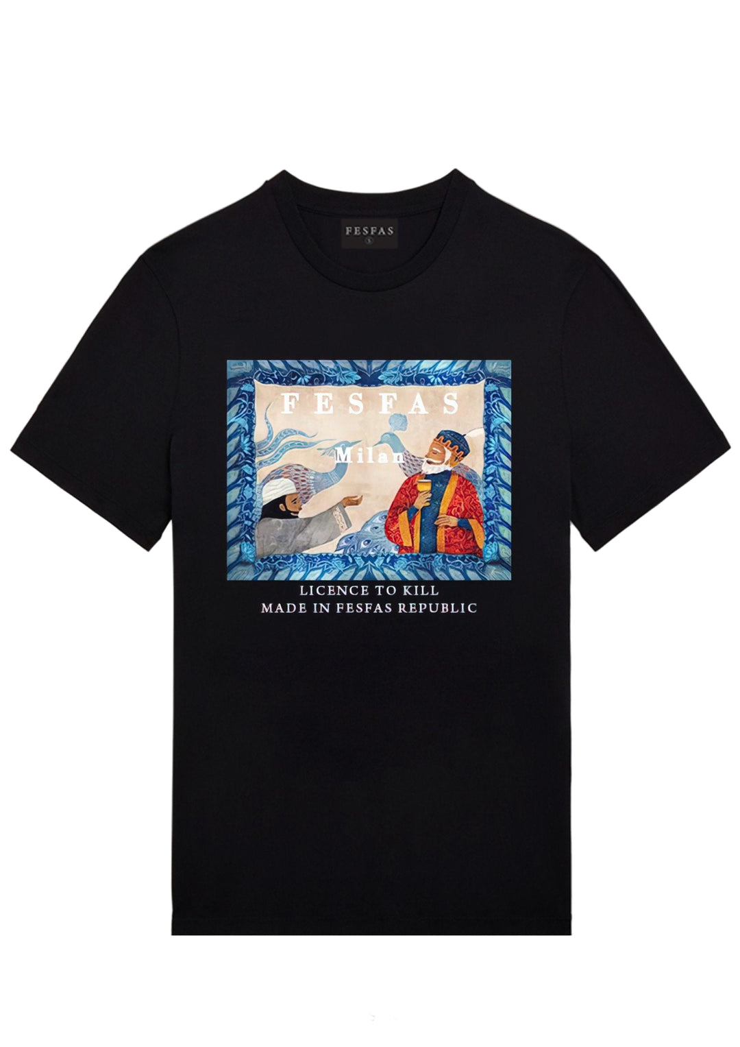 FesFas picture-print T-shirt | Black | Men