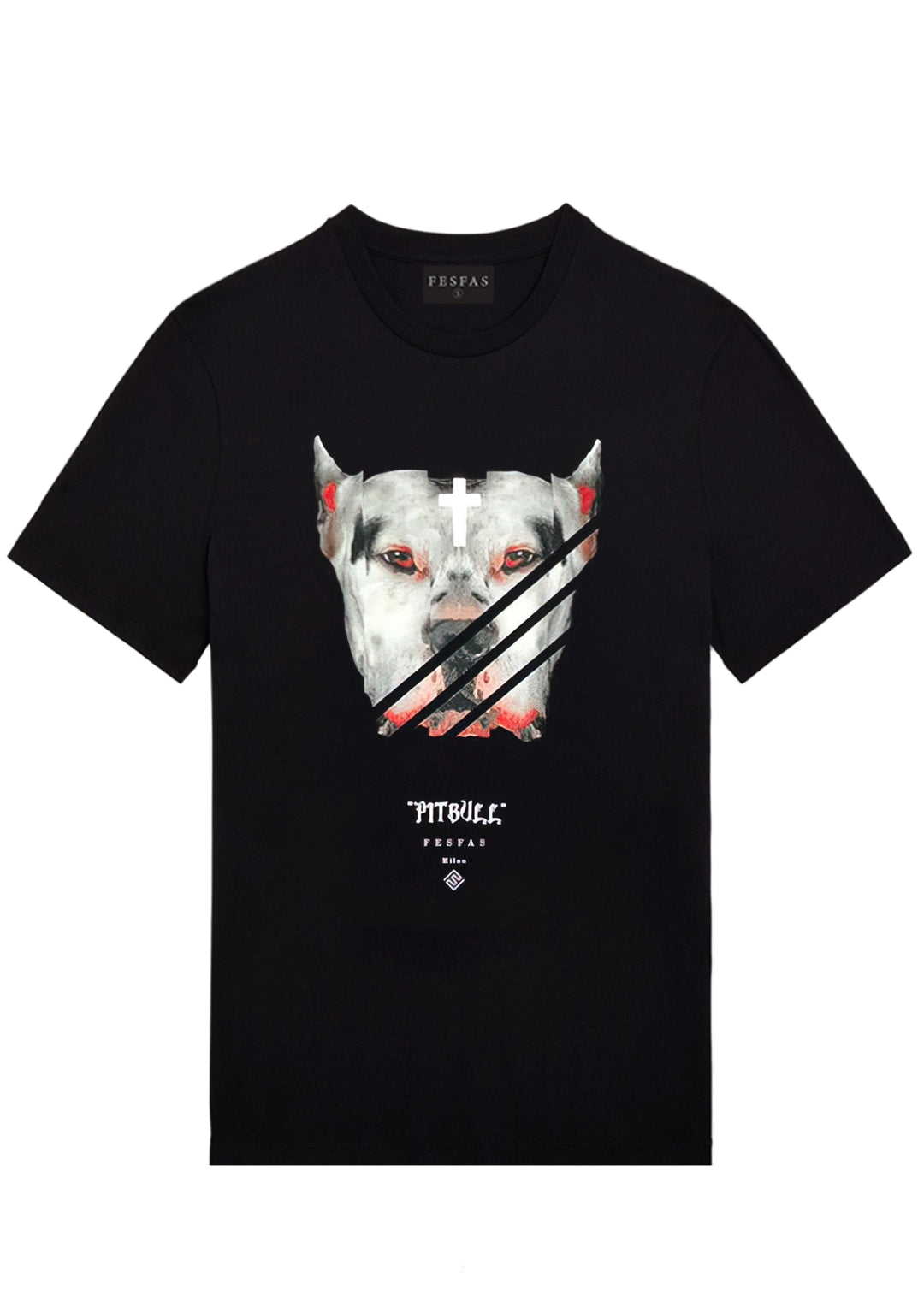 FesFas pitbull-print T-shirt | Black | Men
