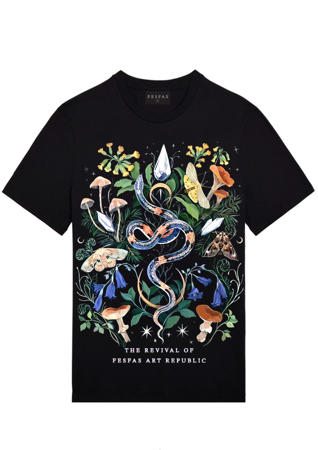 FesFas nature-print T-shirt | Black | Men