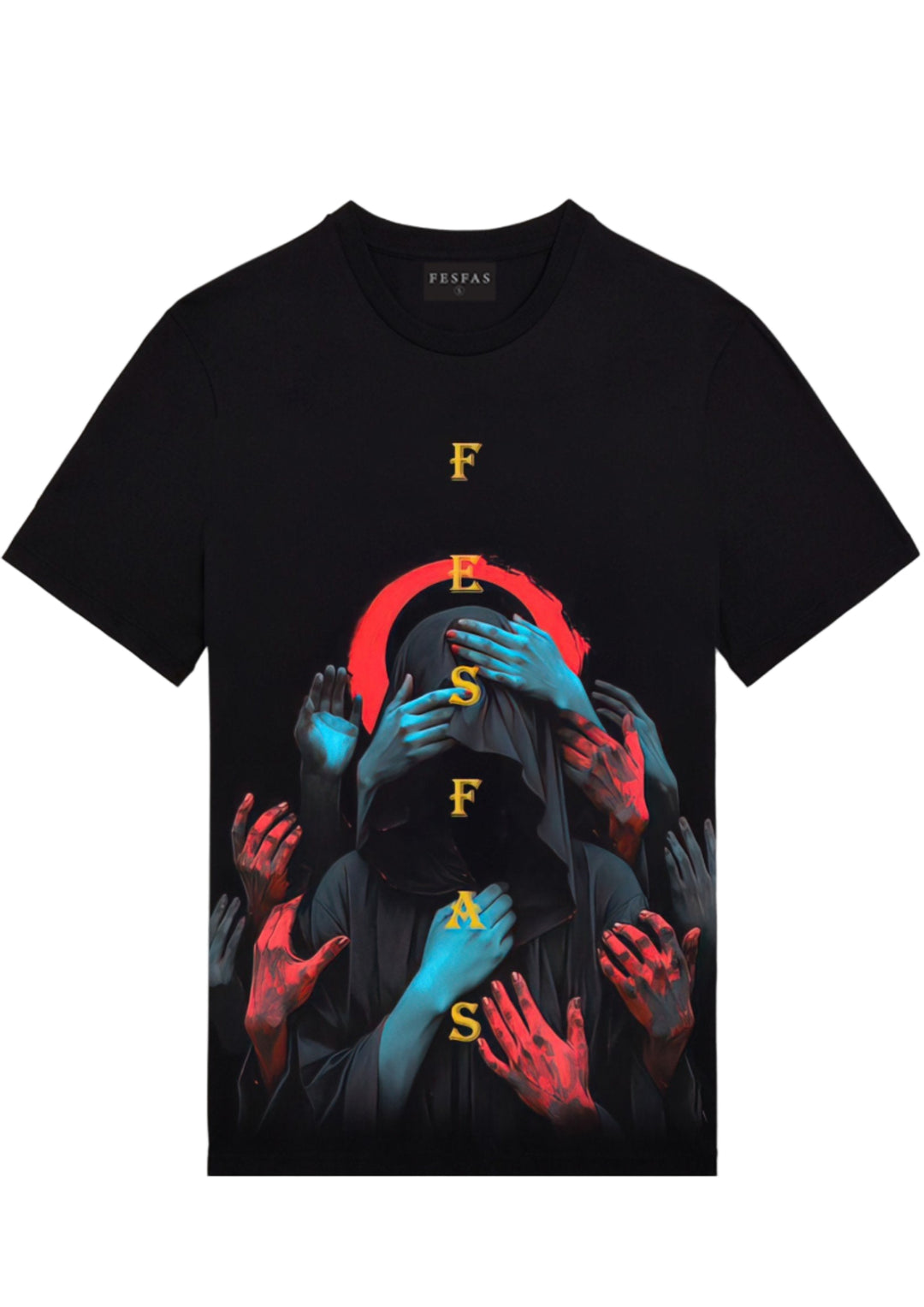 FesFas hands-print T-shirt | Black | Men