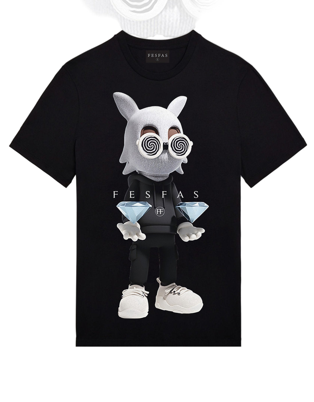 FesFas bear-print T-shirt | Black | Men