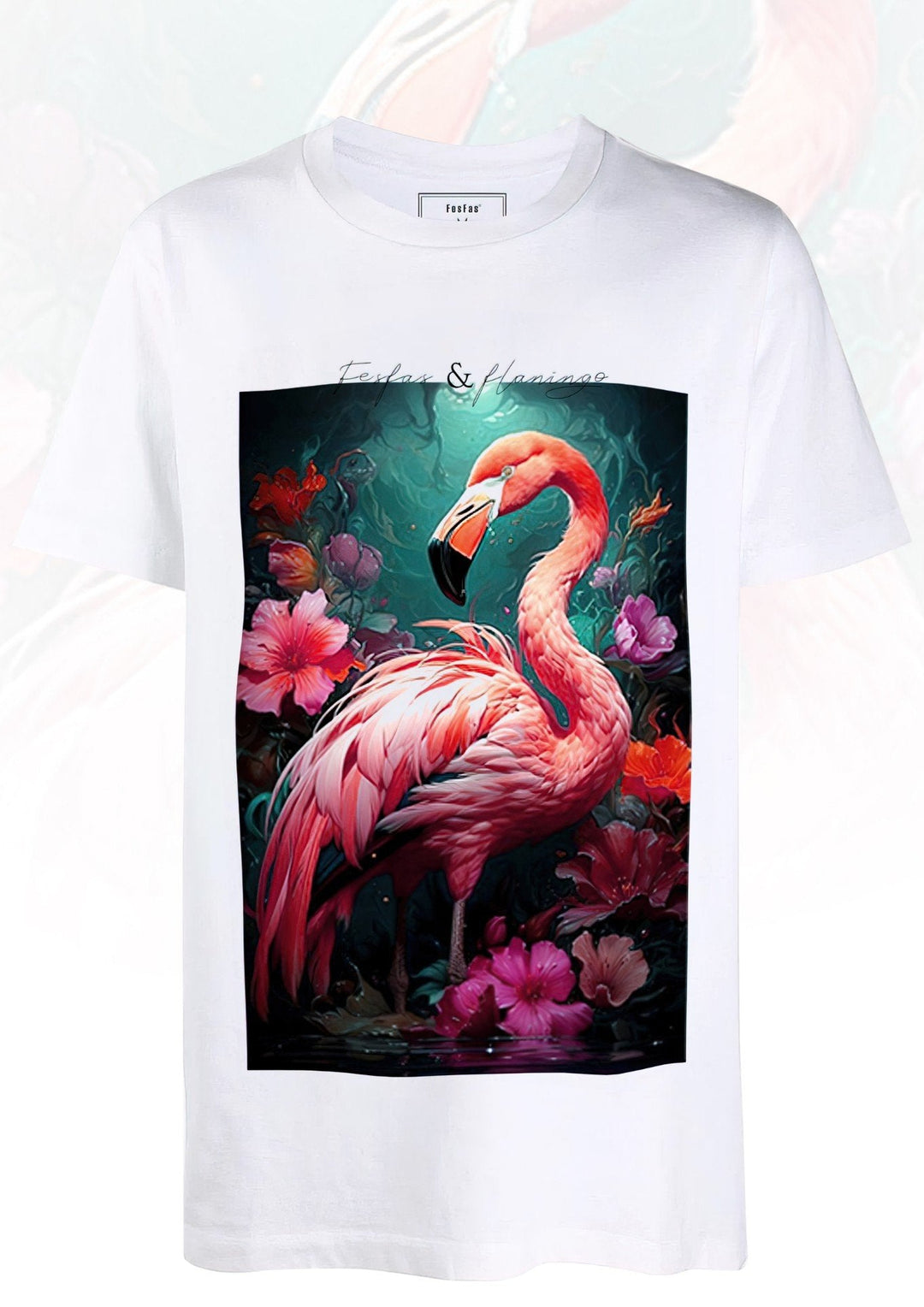 FesFas flamingo-print T-shirt | White | Men