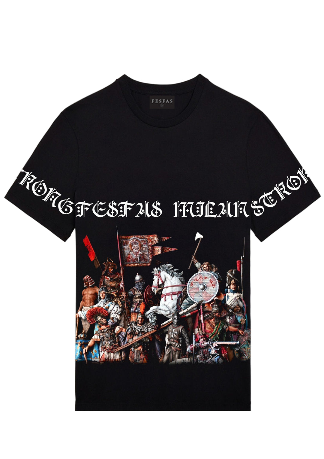 FesFas knights-print T-shirt | Black | Men