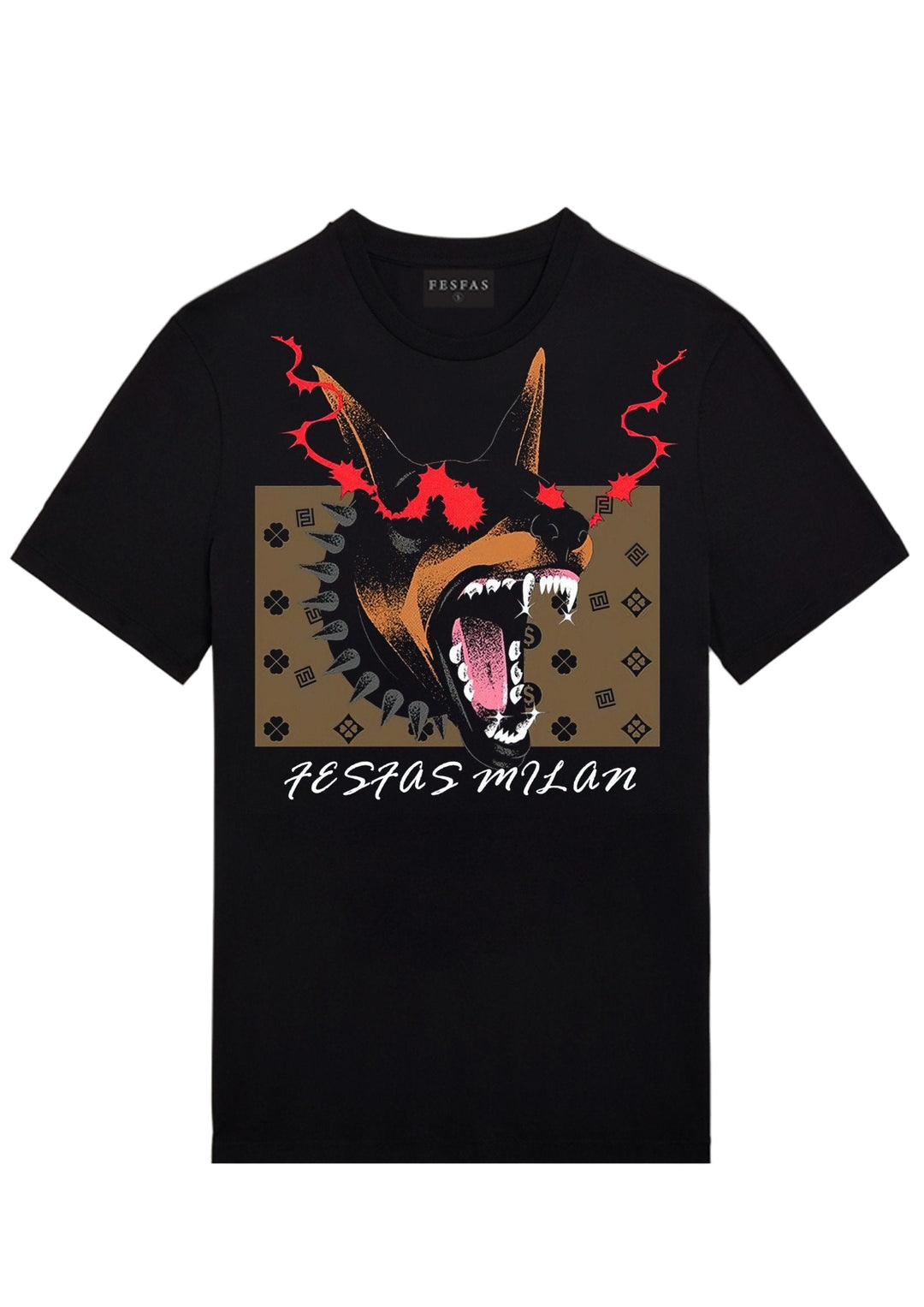FesFas dog-print T-shirt | Black | Men