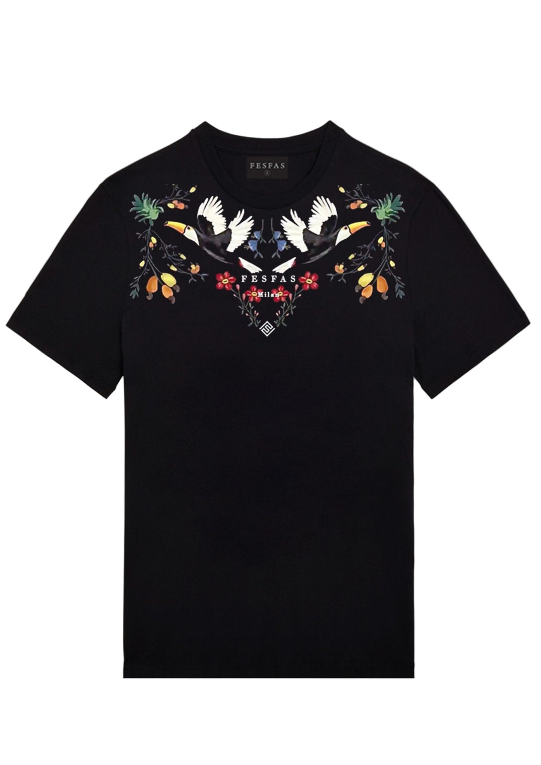 FesFas pelican-print T-shirt | Black | Men