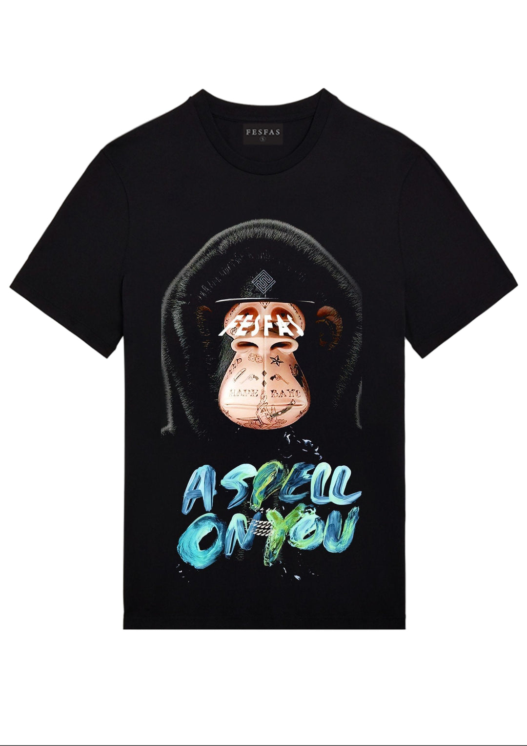 FesFas Chimpanzee-print T-shirt | Black | Men