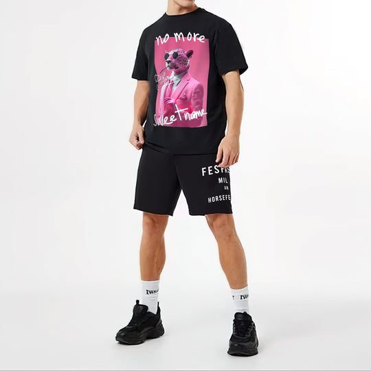 FesFas Pink Panther-print T-shirt | Black | Men