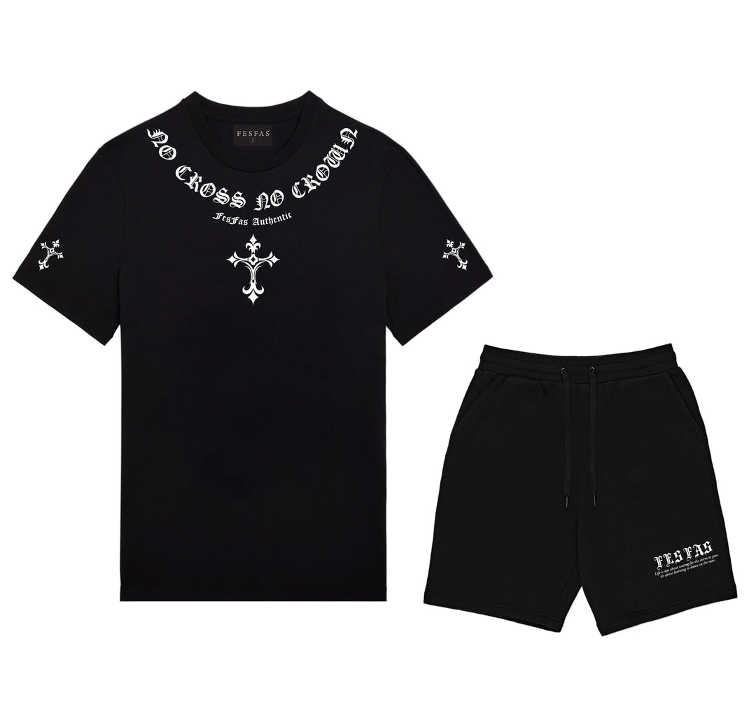 FesFas cross-print T-shirt | Black | Men