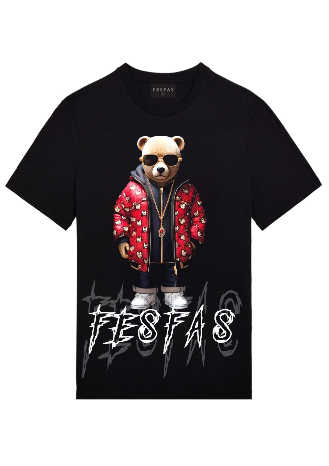 FesFas Bear-print T-shirt | Black | Men