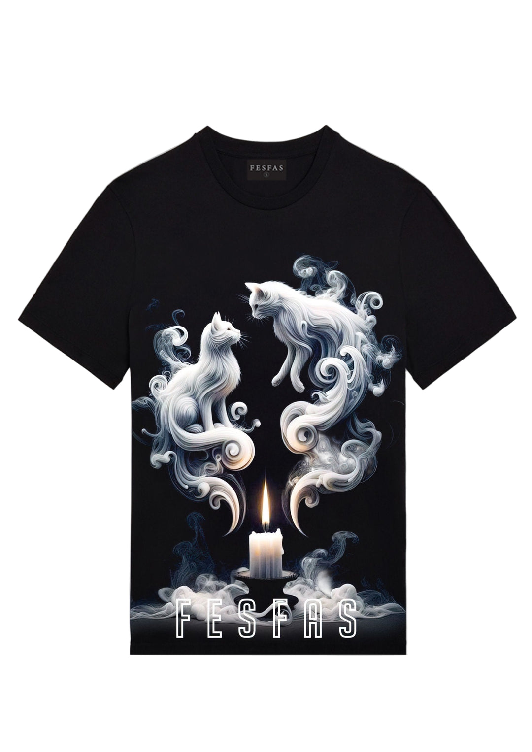 FesFas Cats-print T-shirt | Black | Men