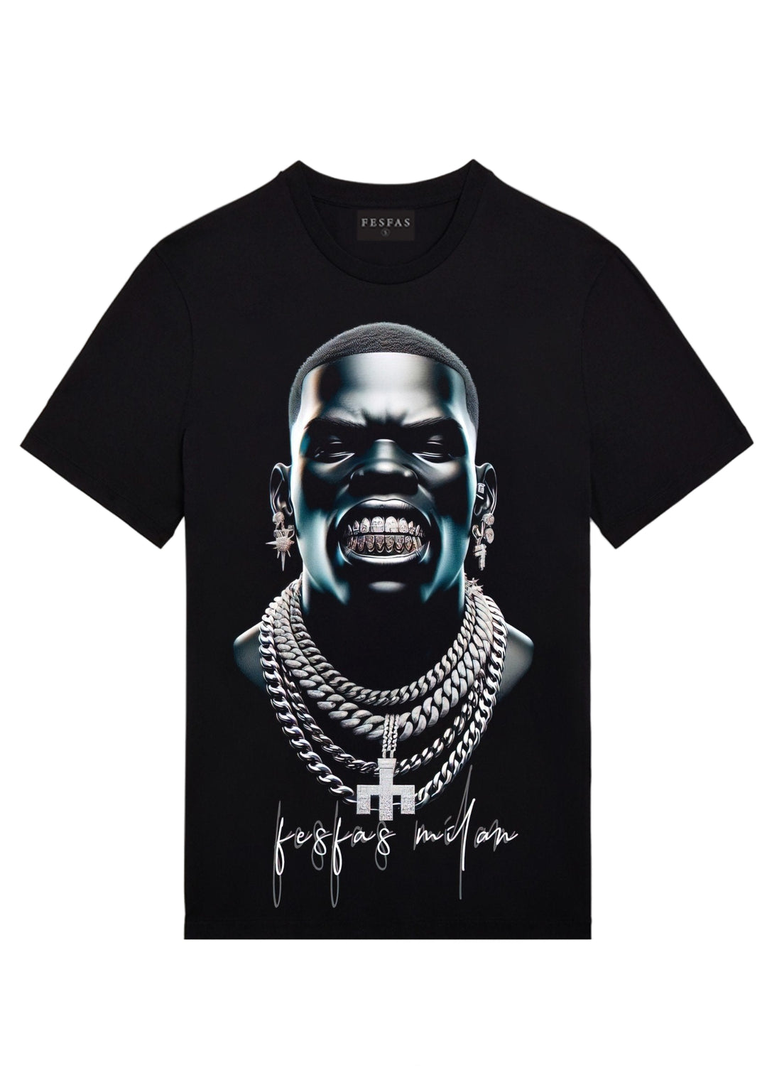 FesFas boxer-print T-shirt | Black | Men