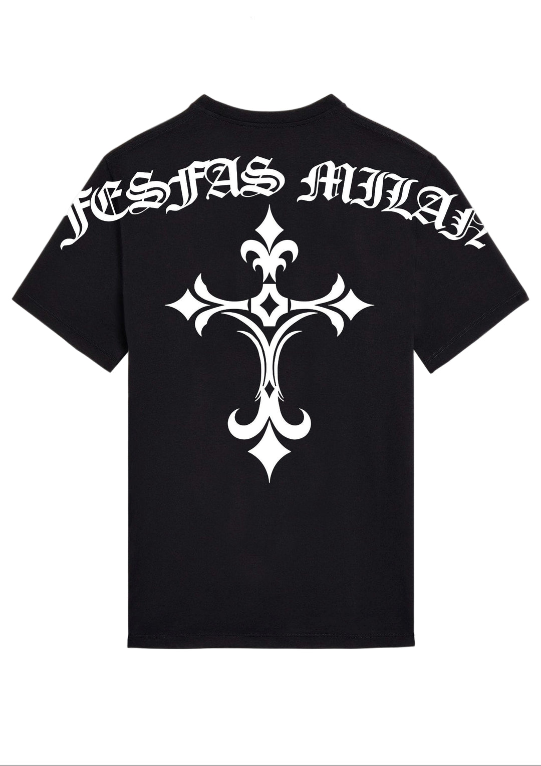 FesFas Cross-print T-shirt | Black | Men