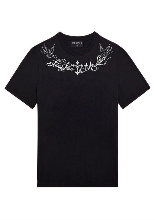 FesFas Cross-print T-shirt | Black | Men