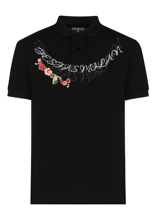 FesFas Floral-print Polo Shirt | Men | Black