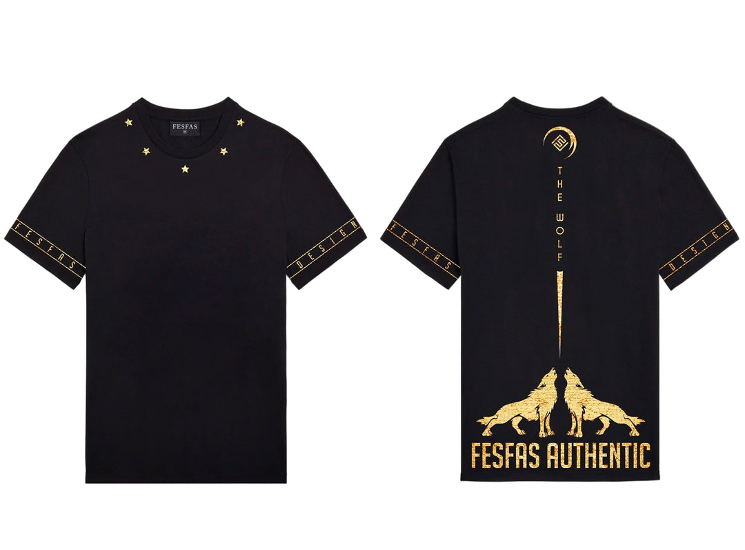 FesFas wolf-print T-shirt | Black | Men