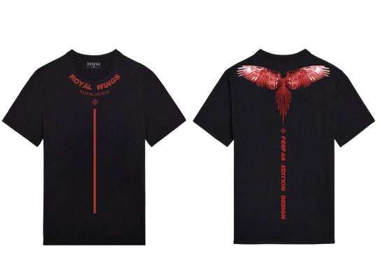 FesFas wings-print T-shirt | Black | Men