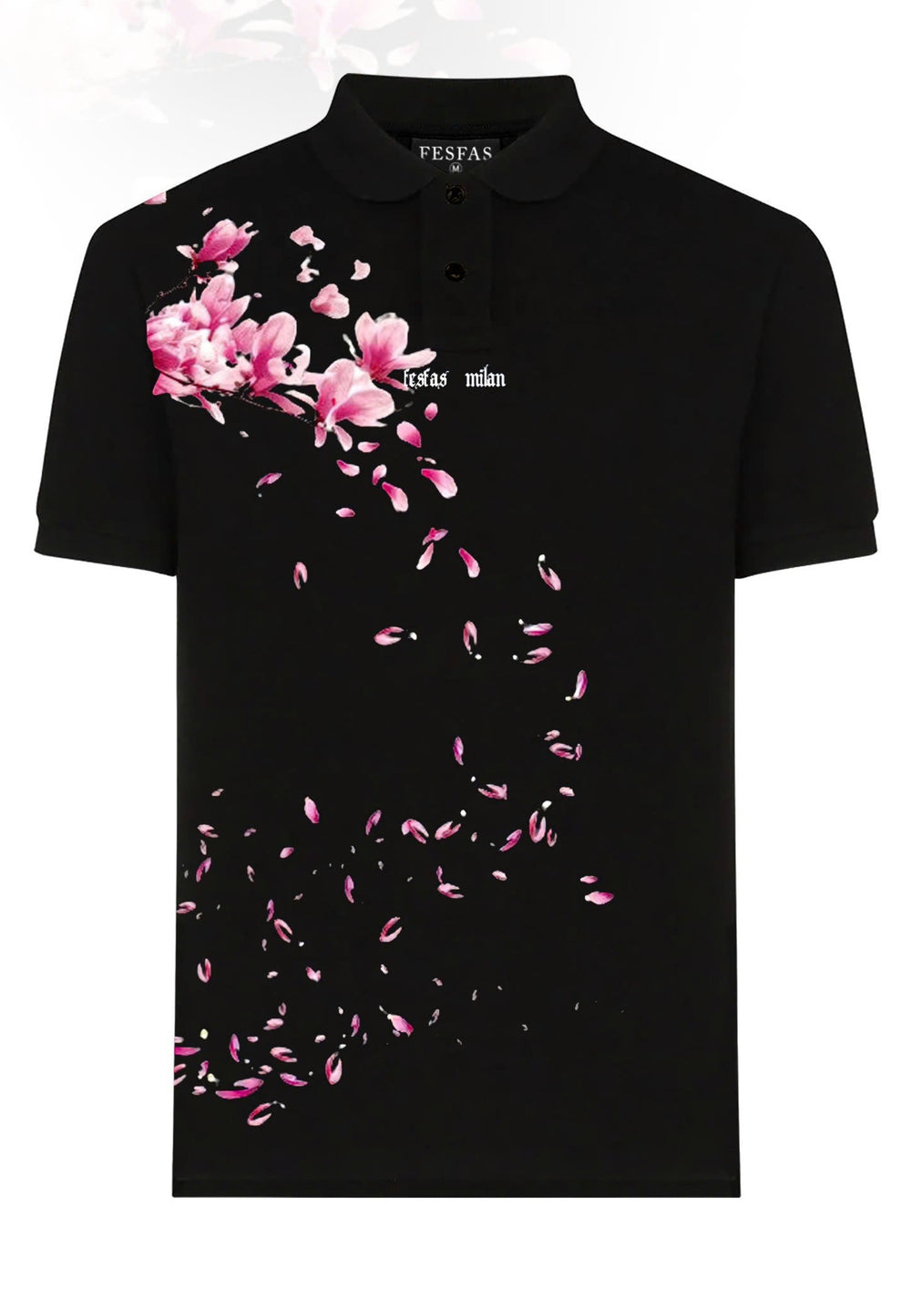 FesFas sakura-print Polo Shirt