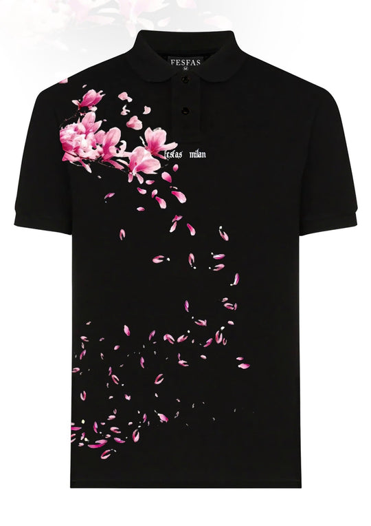 FesFas Floral-print Polo Shirt | Men | Black