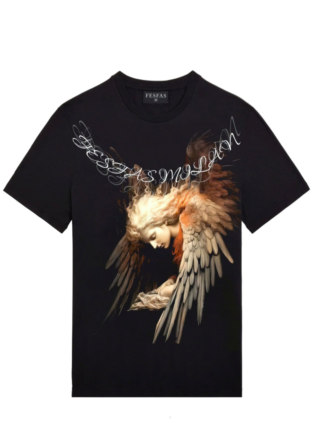 FesFas angel-print T-shirt | Black | Men