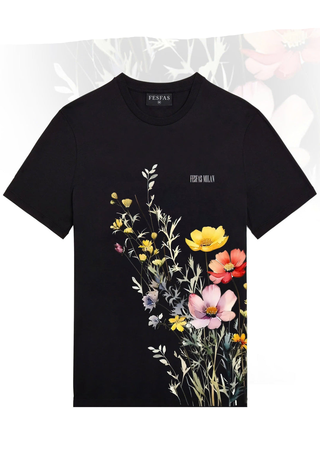 FesFas flowers-print T-shirt | Black | Men