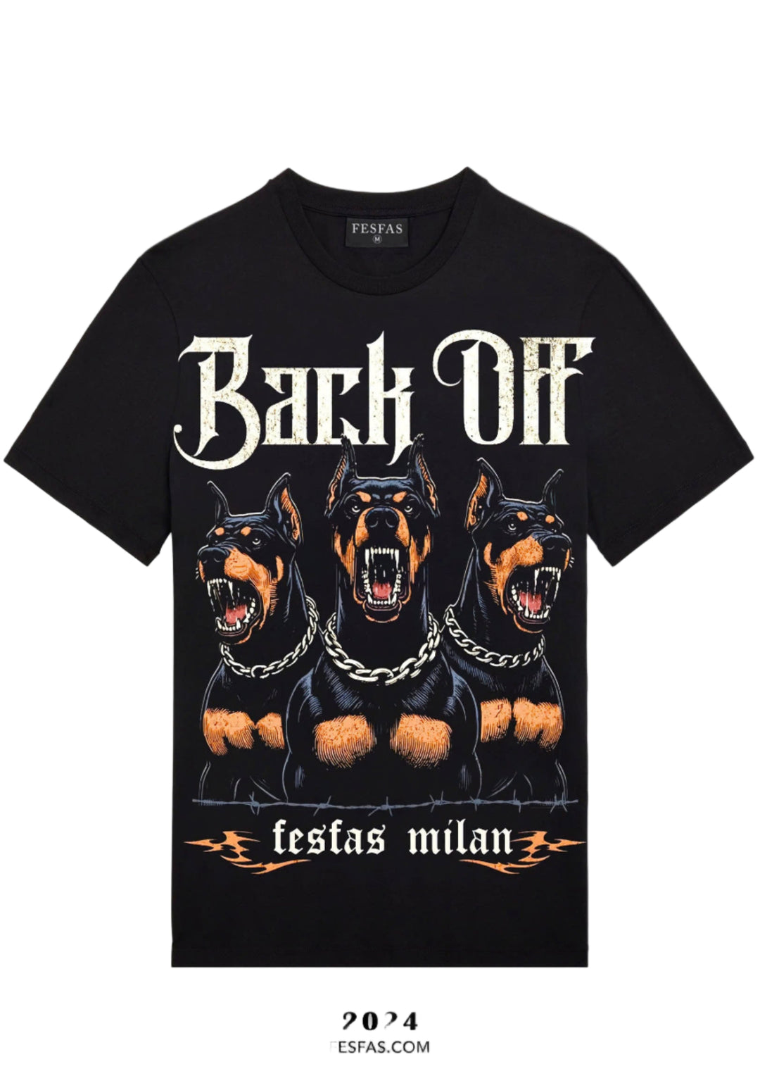 FesFas doberman-print T-shirt | Black | Men