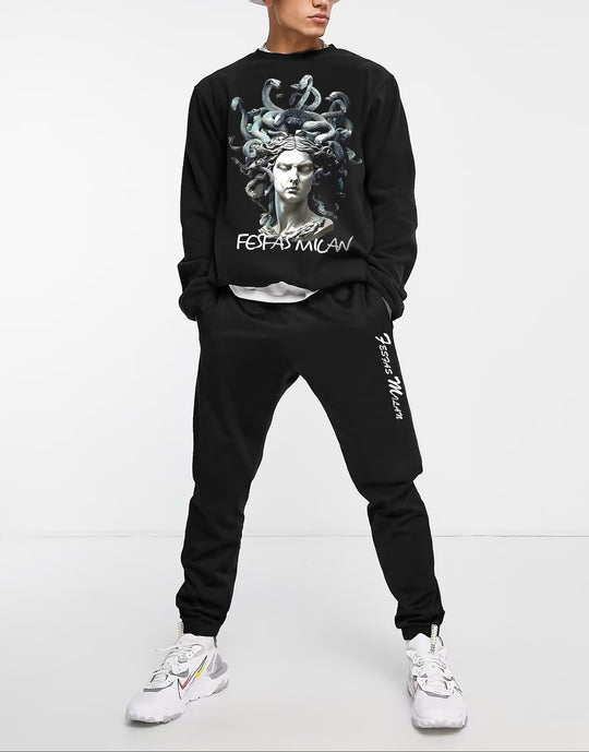 FesFas Medusa-print Sweatshirt Set | Black | Men