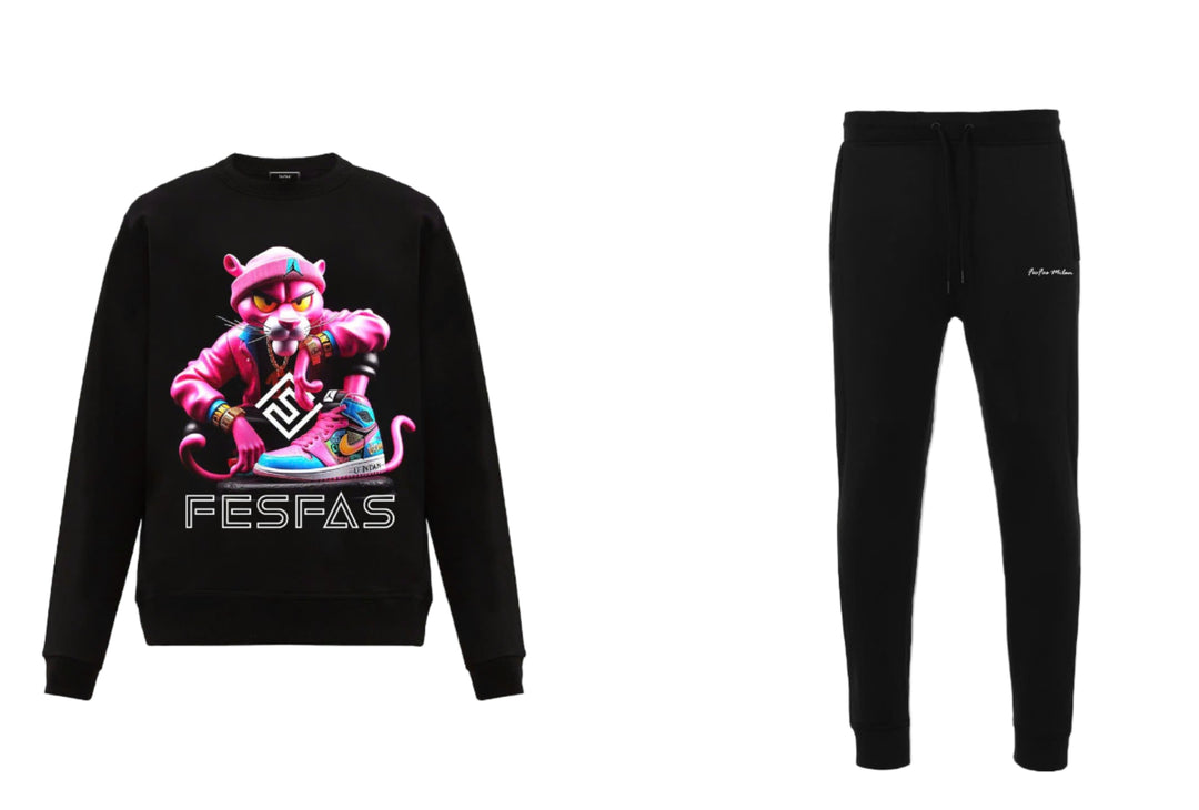 FesFas pink panther-print Sweatshirt | Black | Men